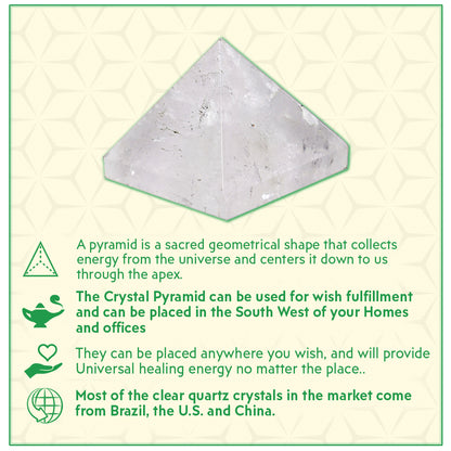 Clear Crystal Pyramid