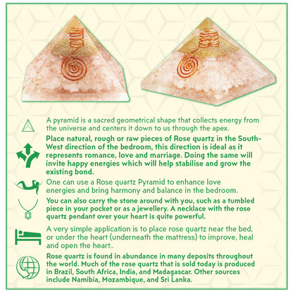 Rose Quartz Orgone Pyramid