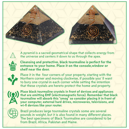 Black Tourmaline Orgone Pyramid