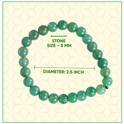 Green Aventurine Round Beads Bracelet