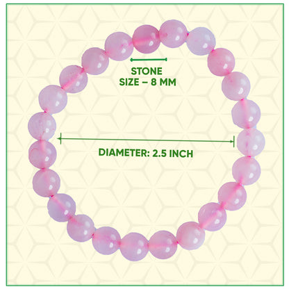 Rose Quartz Round Beads Bracelet