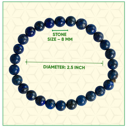 Lapis Lazuli Round Beads Bracelet