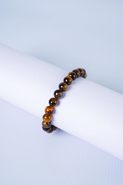 Tiger's Eye Round Beads Bracelet