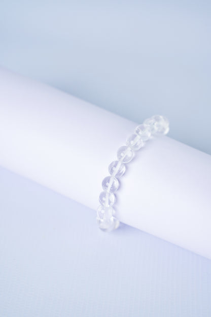 Clear Crystal Round Beads Bracelet