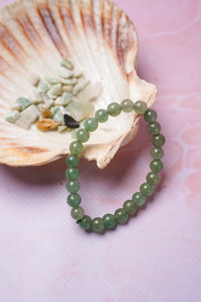 Green Aventurine Round Beads Bracelet