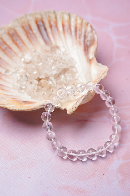 Clear Crystal Round Beads Bracelet