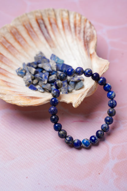 Lapis Lazuli Round Beads Bracelet