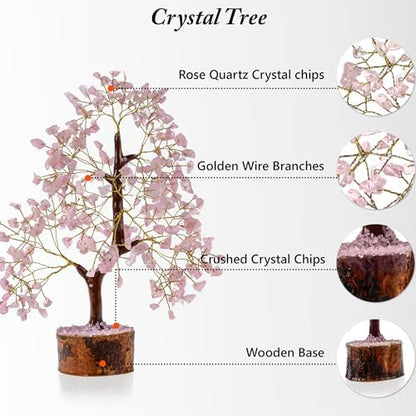 Rose Quartz Crystal Tree