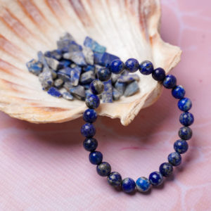 Lapis Lazuli Round Beads Bracelet - The Vastu Store